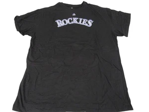 New Colorado Rockies Mens Big & Tall Sizes 4XL-5XL-6XL Majestic Black Shirt - Picture 1 of 5