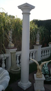 Säule 242 cm dorisches Kapitell und Sockel, Betonsäule, Steinguss, Gartendeko - Bild 1 von 9