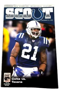 Scout Colts vs Texans Lucas Oil Inaugural Season 11/16/2008 Bob Sanders Program - Picture 1 of 5