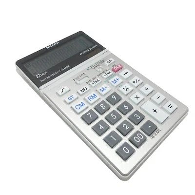 Sharp EL-387V Calculadora Pantalla de Escritorio Escuela Solar Batteriebe - Imagen 1 de 3