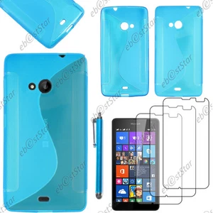 Coque SiliconeS-line Bleu Microsoft Nokia Lumia 535+Stylet+3 Film écran - Photo 1 sur 1