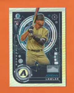 2024 Bowman cromo Bowman Bowman AI REFRACTOR RC JORDAN LAWLAR #BAI-5 DIAMONDBACKS - Imagen 1 de 2