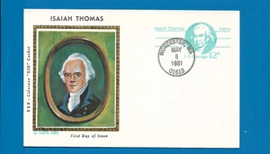 Scott UX89 Isaiah Thomas May 5, 1981 Colorano  FDC BOXA - Picture 1 of 1