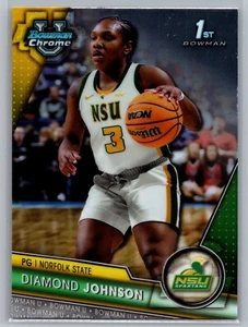Diamond Johnson Base NSU 2023-24 Bowman University Chrome Basketball - Picture 1 of 1