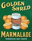 Golden Shred Marmalade inspired Vintage Retro Advertising Kitchen Metal SIGN