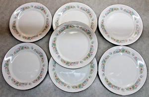 7er Set Wedgwood Bone China 10 1/2" Essteller ASPEN England Blumen Splitter - Bild 1 von 6