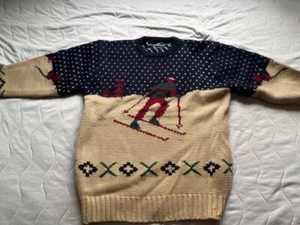 Vintage Polo Ralph Lauren Knit Sweaters Skier Downhill 90s VG - Picture 1 of 4