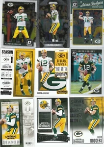 AARON RODGERS 9 CARD PREMIUM LOT-OPTIC-CONTENDERS-PRIZM-GREEN BAY PACKERS - Picture 1 of 1