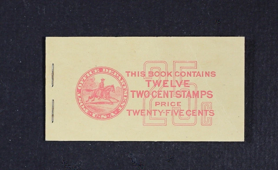 US 806b, BK96, 25c Red, Buff, Booklet (2.5 mm Vertical Gutter) Mint NH - Image 1 of 1