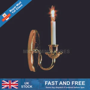 Dolls House Single Candle Wall Lamp 1/12 Scale (01418) - Picture 1 of 2