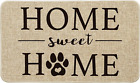 Home Sweet Home Cute Dog Paw Footprints Plum Print Decorative Doormat, Pet Dog C