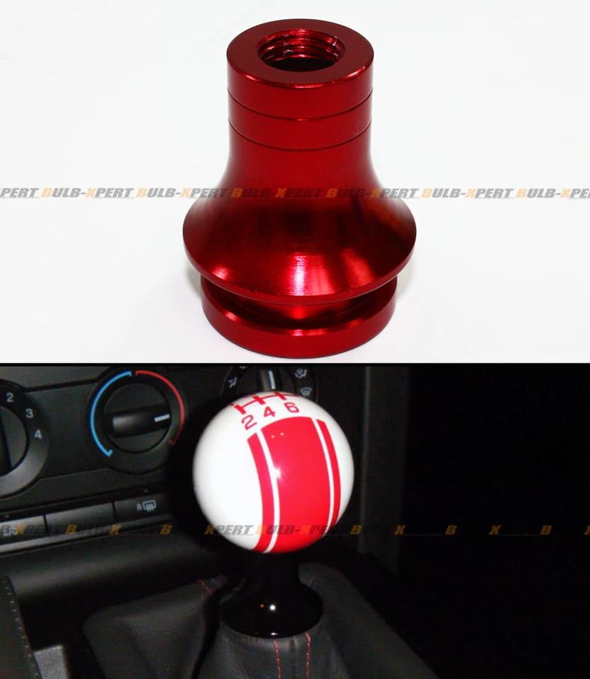 FOR MAZDA 3 6 RX8 CX5 M10 X 1.25 RED JDM GEAR SHIFT KNOB BOOT RETAINER ADAPTER - Image 1 of 1