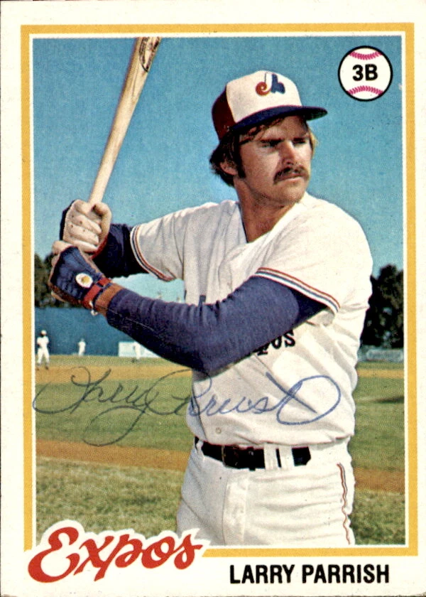 Tarjeta autografiada por Larry Parrish 1978 Topps #294 Montreal Expos 182646 Foto 1 de 1