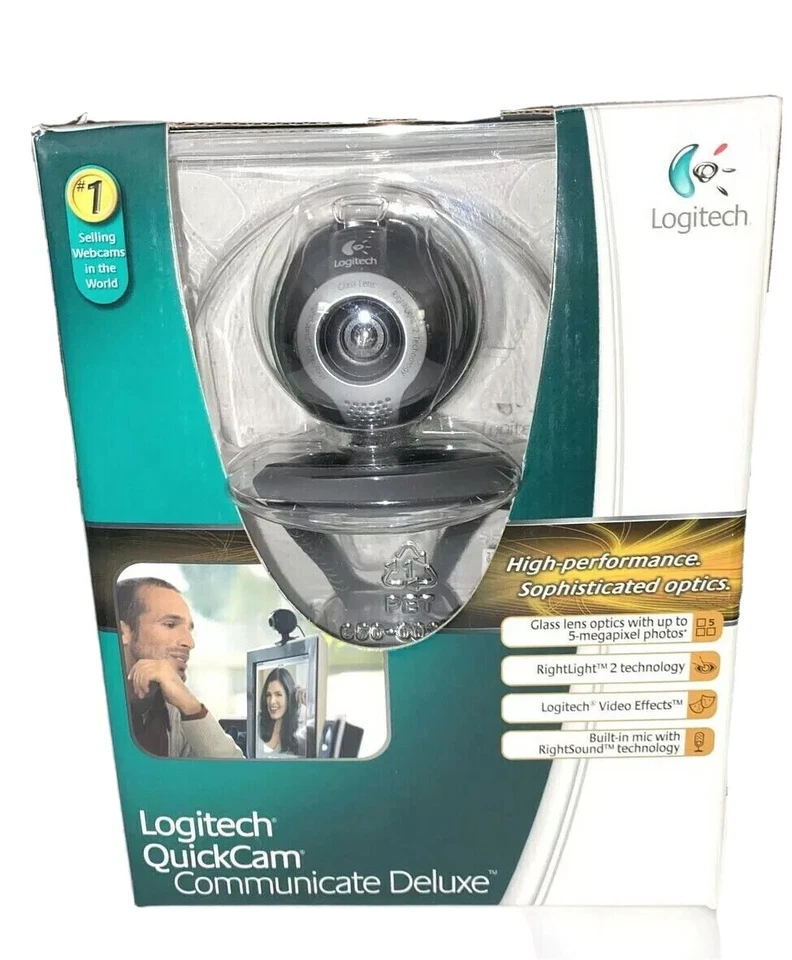 Logitech Quickcam Communicate Deluxe S 7500 Computer Webcam & Mic - Image 1 of 4