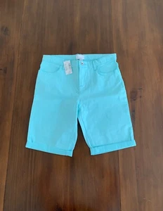 The Children's Place Girls Size 14 / Roll Cuff Twill Skimmer Shorts, Turquise - Picture 1 of 3