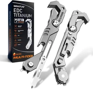 EDC Multitool 7 in 1 with , Wrench, Folding , Screwdriver (Bright silver) - Picture 1 of 10
