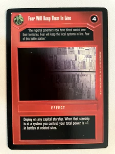 Star Wars CCG - Fear Will Keep Them In Line - Premiere (Limited) - Picture 1 of 1