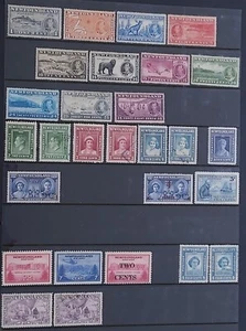 2 album pages of stamps from Newfoundland in the Atlantic Ocean, used/unused - Picture 1 of 2