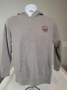 Vans Hoodie Boys Kids Size Large Gray Graphic Fleece Pullover Sweatshirt - Picture 1 of 11