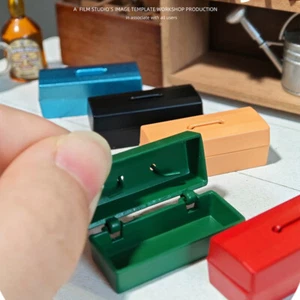 1/12 Scale Dollhouse Miniatures Accessories Empty Storage Tool Box Metal Decor - Picture 1 of 18