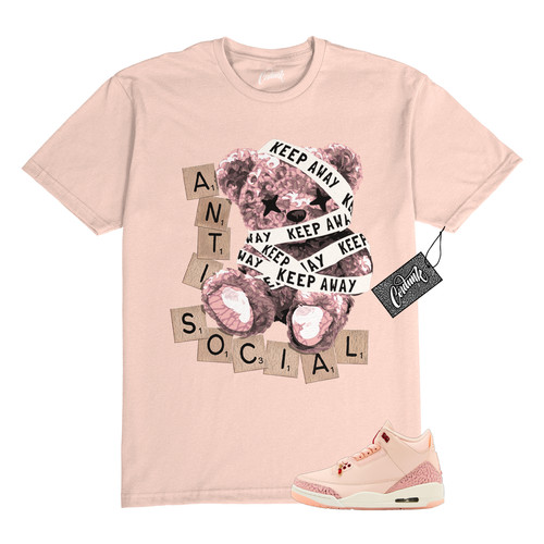 3 T shirt San Valentino Trattati Lavato Rosa Corallo Rosso Match ANTI