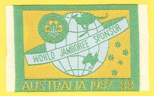 1987 World Scout Jamboree WORLD JAMBOREE SPONSOR SCOUTS Patch - Picture 1 of 1