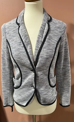 anthropolofie cartonnier long sleeve gray knit jacket size s Foto 1 de 4