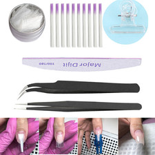 Kit estensione unghie fibra di vetro + scatola + Pinzette +raschietto R2K0