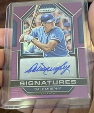 2023 Panini Prizm #SIG-DM Dale Murphy Auto Purple Prizm #43/99 Atlanta Braves