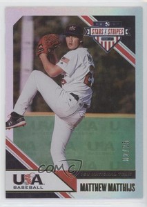 2020 USA Baseball Stars & Stripes Longevity Team Logo Gold /25 Matthew Matthijs
