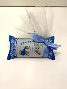 Gastgeschenk DIY Kissen Baby Junge Blau Bebeksekeri Mevlüt Erkek Bebek - Bild 1 von 2