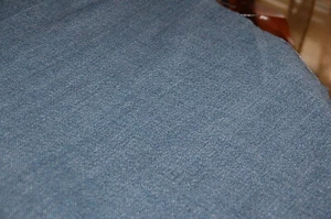 12.4 Yards "Denim Blue" Rustic Linen Weave Upholstery Fabric 66” Wide Sold BTY - Picture 1 of 10