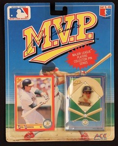 SIGNED Jose Canseco 1990 ACE MVP Pin Score Baseball Oakland A MLB Auto JSA COA