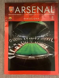 Arsenal vs Barcelona Champions League Matchday Programme Feb 23 2016 MC97 - Bild 1 von 3