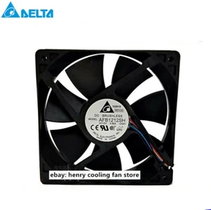 Delta AFB1212SH Axial fan DC 12V 0.8A 120*120*25MM 4pin Server cooling fan - Picture 1 of 4
