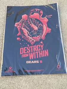 Rare NEW E3 2019 Exclusive Xbox Gears 5 Promo Poster Destroy From Within 9 x 12 - Bild 1 von 2