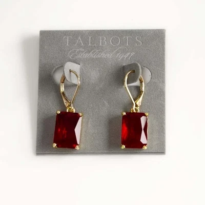 Nuevos pendientes colgantes cuadrados de cristal Talbots regalo elegantes mujeres fiesta vacaciones joyería Foto 1 de 4