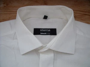 Eterna BLACKLINE Eccellente Camicia A Maniche Corte 41 Crema Uni Se #TA1736 - Foto 1 di 1