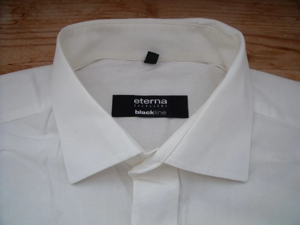 Eterna BLACKLINE Eccellente Camicia A Maniche Corte 41 Crema Uni Se #TA1736 - Immagine 1 di 1