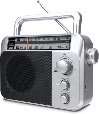 Retekess TR604 AM FM Radio Portable Transistor Analog Radio with 3.5Mm Earphone  - Image 1 of 4