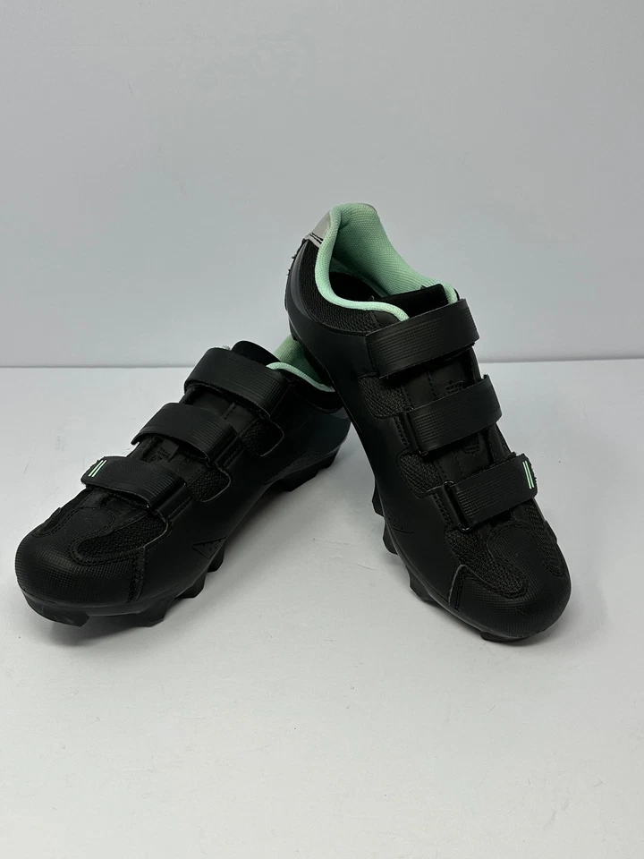 ZAPATOS DE CICLISMO TOMIMASO MUJER Talla 10.5 Tera 100 Negro Verde azulado W5 Foto 1 de 4