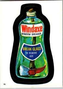 Pegatinas álbum Topps Wacky Packages 1982 #65 Windaxe limpiador de ventanas - envío gratuito - Imagen 1 de 2