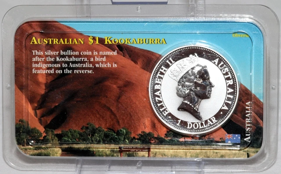 Moneda Australia 1993 Cucaburra BU 1 OZ .999 plata Littleton Show Pack correo gratis Foto 1 de 4