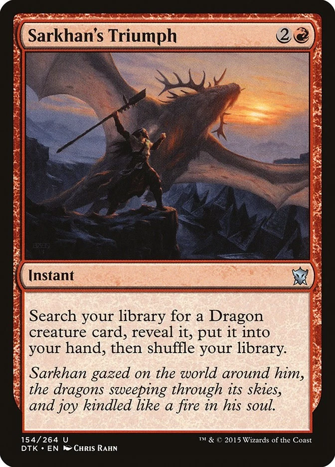 Sarkhan's Triumph 154 LP Normal Dragons of Tarkir MTG EN - Image 1 of 1