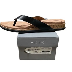Vionic Daniela Damenschuhe 12 Sandalen schwarz Riemen Keilabsatz orthopädisch bequeme Slipper - Bild 1 von 11