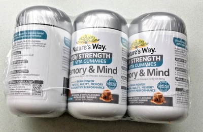 Nature's Way : Memory & Mind 50 High Strength - Adult Vita Gummies x 3 Packs NEW - image 1 of 3