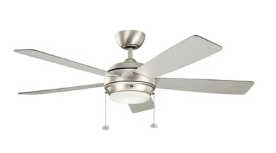 Kichler Starkk 52″ 5 Blade LED Ceiling Fan Transitional Brushed Nickel