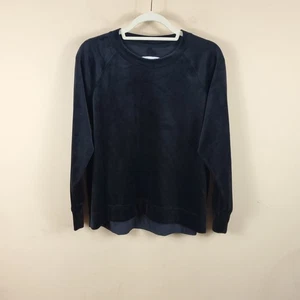 Lou & grau schwarzes Samt Sweatshirt mit Rundhalsausschnitt Größe S - Bild 1 von 11