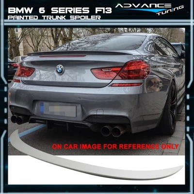 Fits 12-19 BMW 6 Series F13 M6 Style Trunk Spoiler Painted #300 Alpine White III - Image 1 of 4