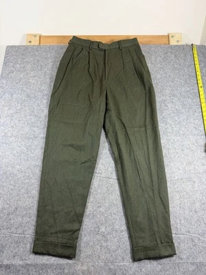 Pantalones Burberrys vintage para mujer 14 pantalones de lana verde Foto 1 de 4